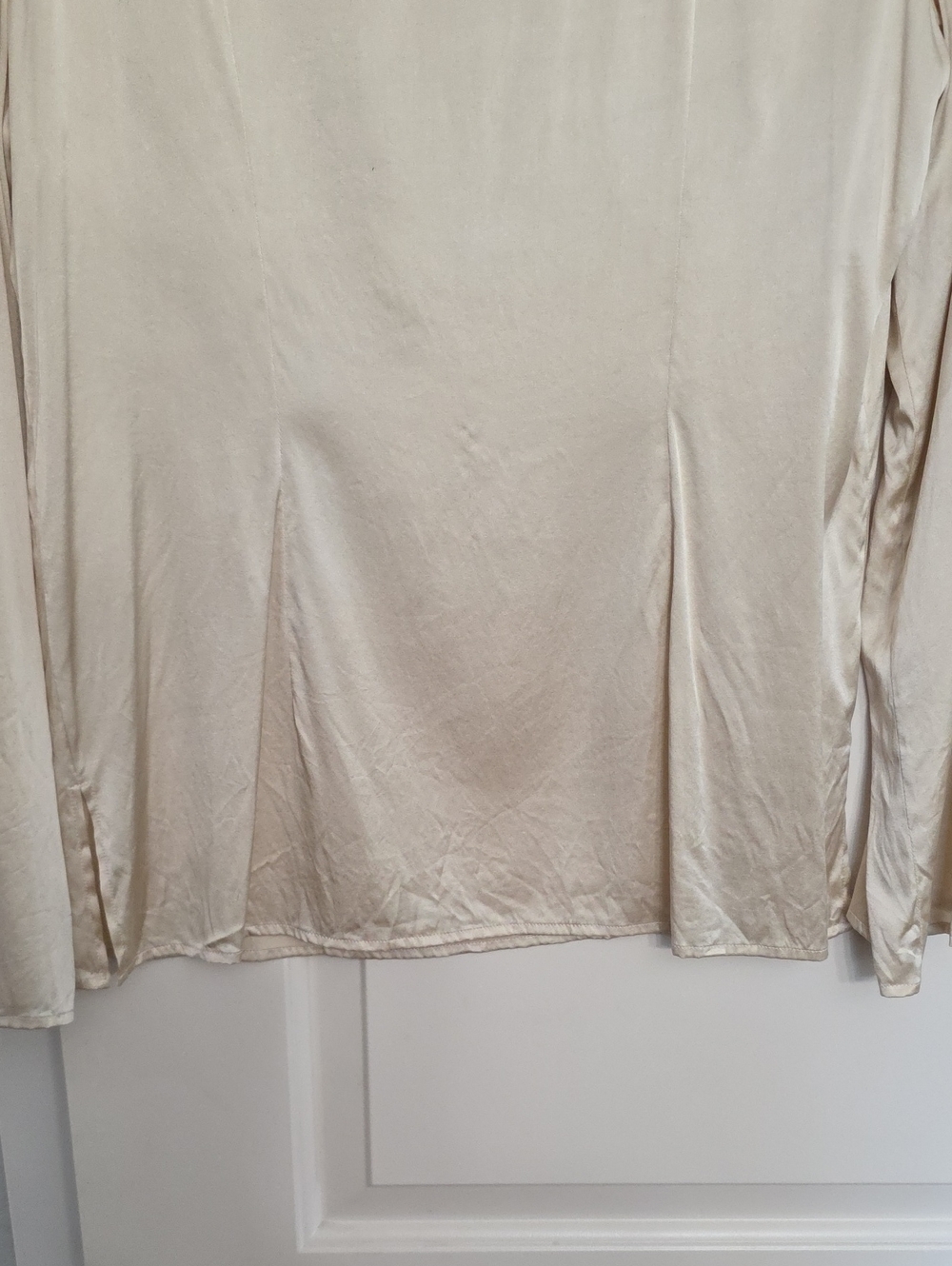 Banana Republic Cream/light Tan Blouse With Ties - Picture 9 of 9